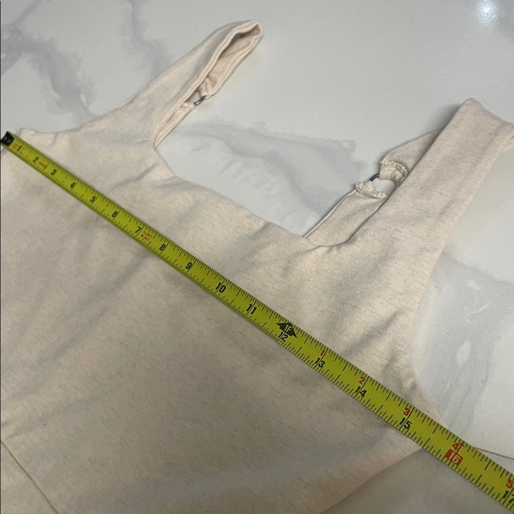 Bo&Tee Square Neck Tennis Mini Romper In Marled Oat Size XL - Picture 5 of 6